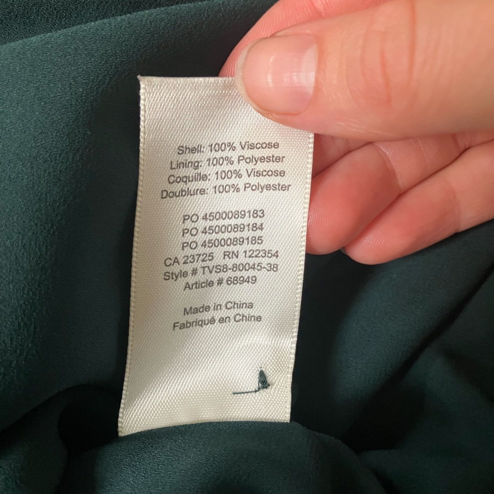 NWOT Aritzia Little Moon+ Honeysuckle Long Sleeve Dress, Green, Small - Picture 2 of 7